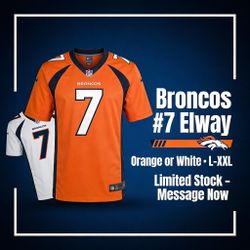Broncos Vapor Fuse Limited #10 Nix & #7 Elway Jerseys - Orange/White L-XXL - $80 Each or Deals on Multiple!