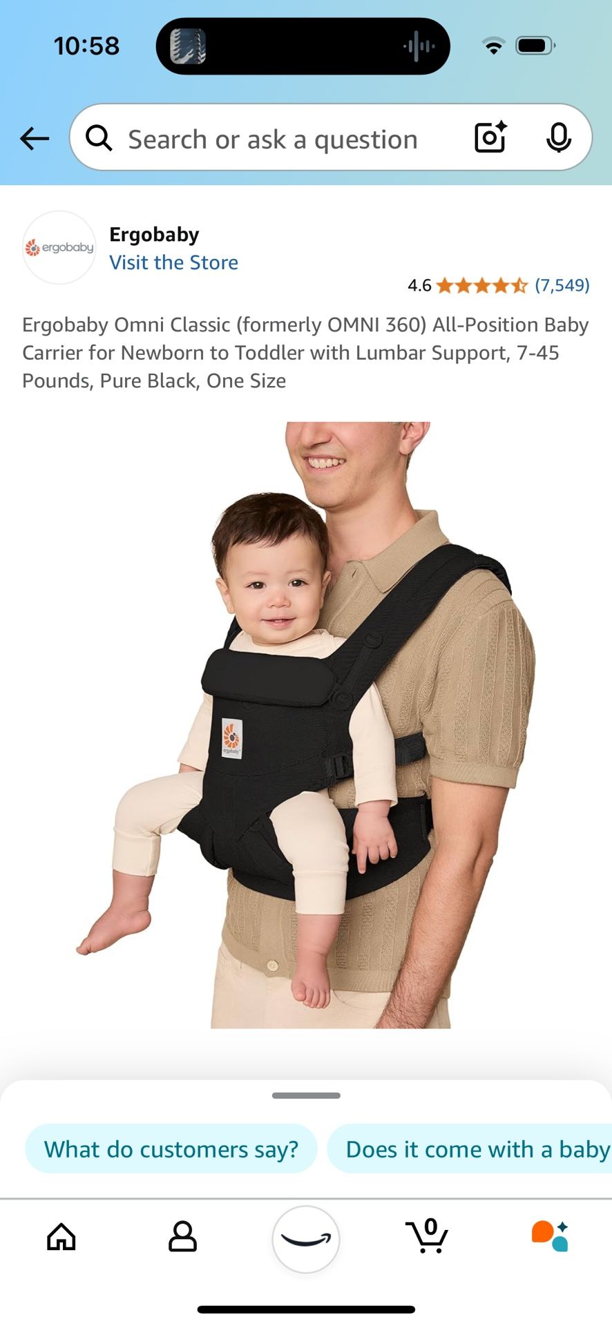 Ergobaby Omni Classic (formerly OMNI 360) All Position Baby