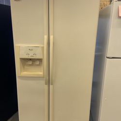 WHIRLPOOL BISQUE SIDE BY SIDE REFRIGERATOR 