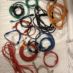 lot of computer cables