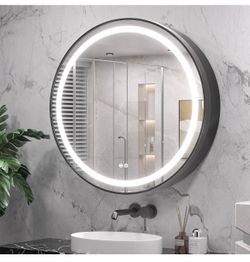 30 Inch Round Lighted Medicine Cabinet