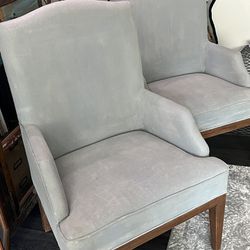 Grey Wingback Chair Set