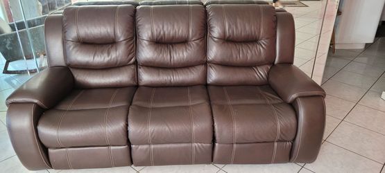 Sofa reclinable de piel