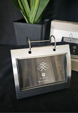 Vintage - Burnes of Boston Art Deco Flip Photo Album, 6 x 4-In, Stainless Steel