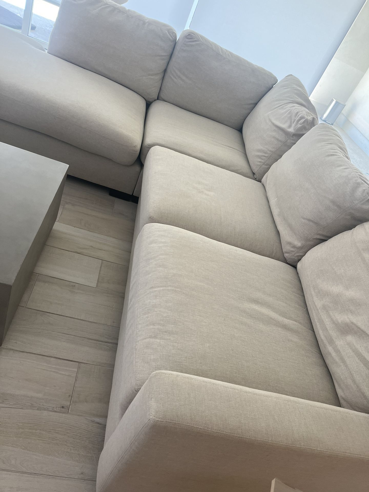 Pottery Barn, Brand New, Turner Square Upholstered Return Bumper Sectional