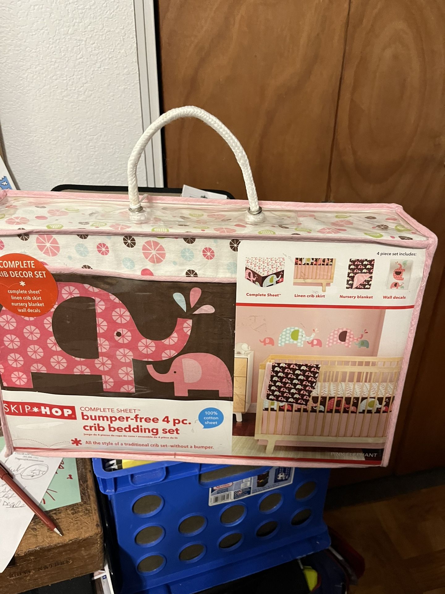 Crib Decor Bedding Set (NEW. ) Pink Elephant 35