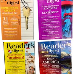 Reader's Digest Magazine Lot of 4 Issues 2016 2017 2018 
