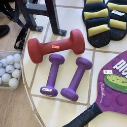 Sports Exercise Equipment Dumbbells Weights Thigh Master Golf Bike Rack Pump