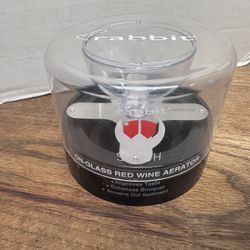 Rabbit swish on-glass red wine aerator - NEW