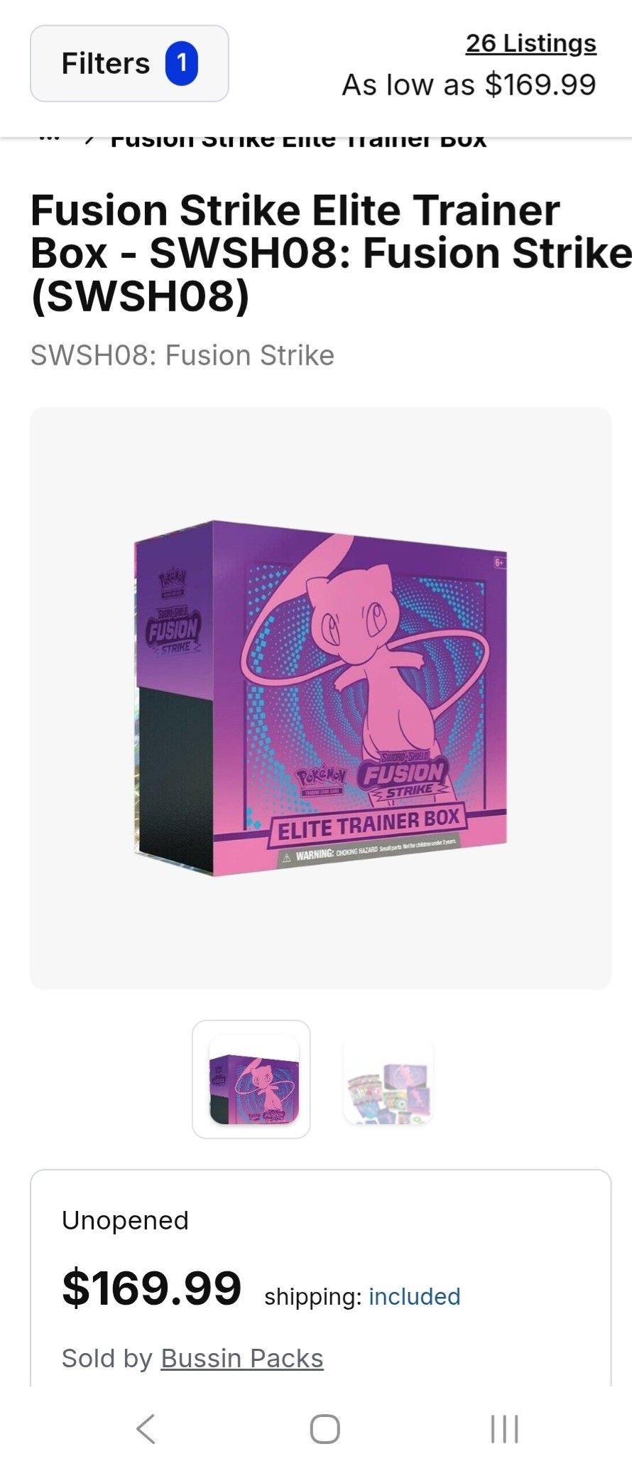 Pokemon Fusion Strike ETB