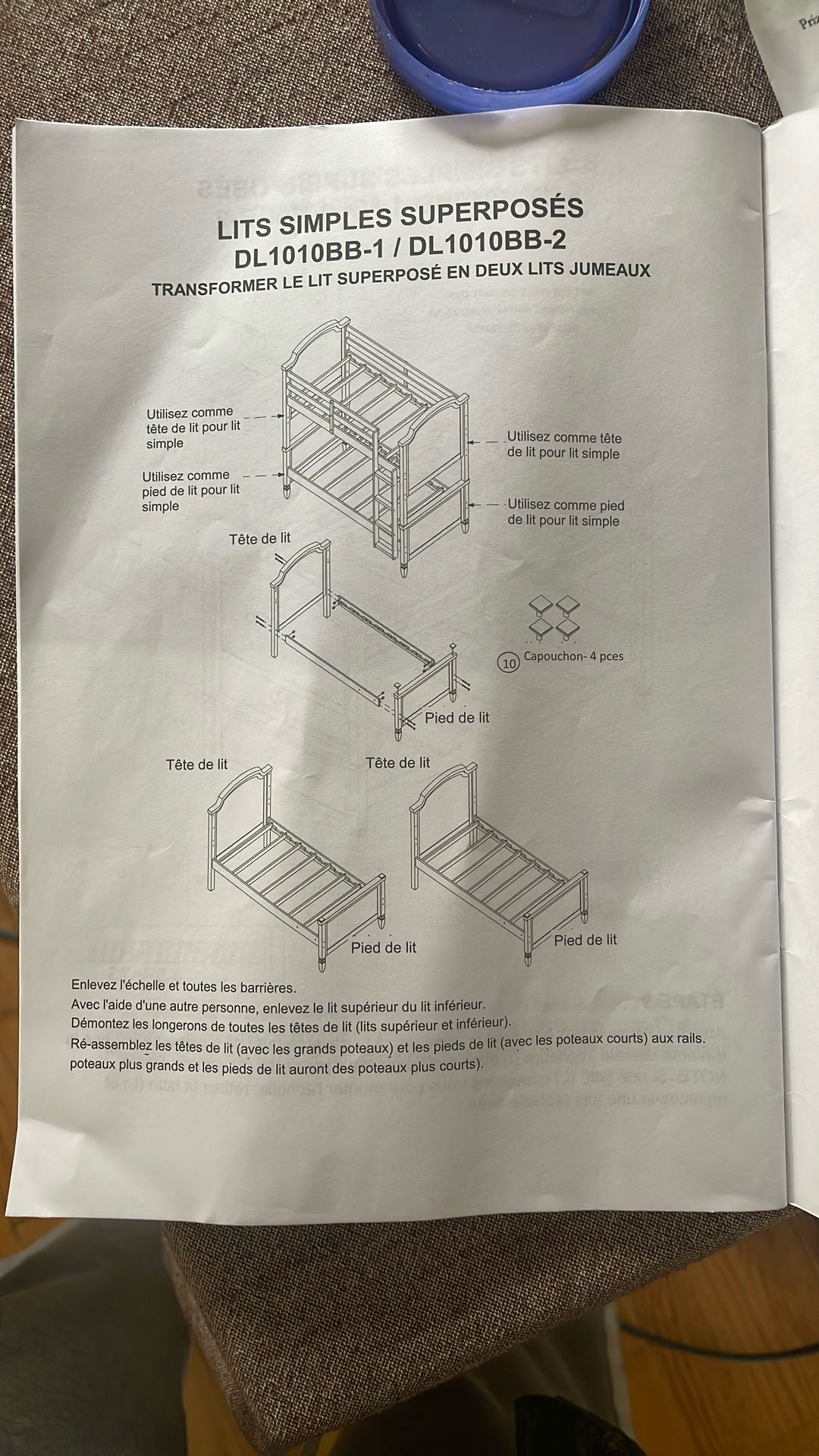 Twin Over Twin Bunk Bed with storage shelves