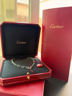 Cartier santos de cartier necklace in white gold small model