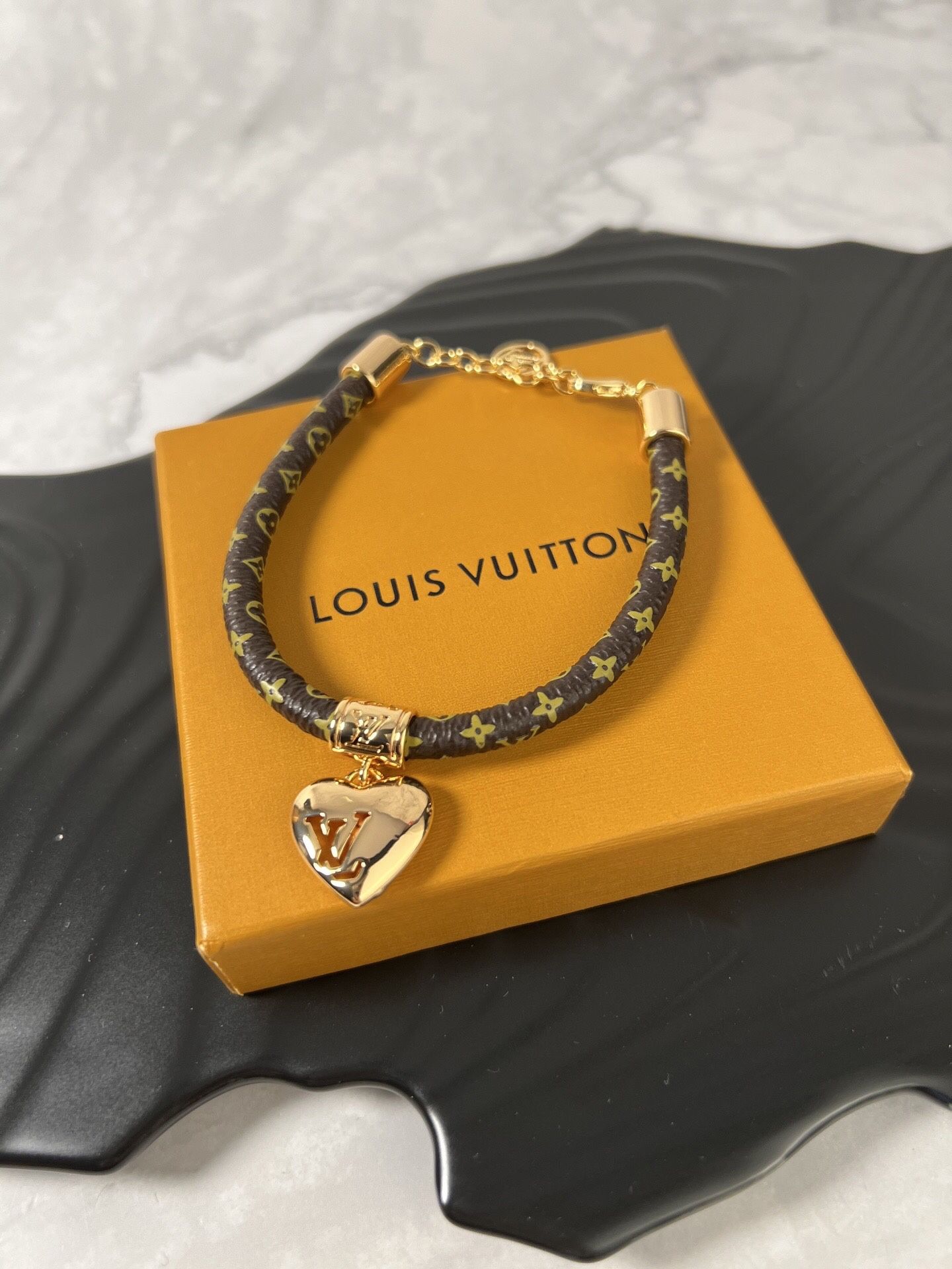 LV leather bracelet