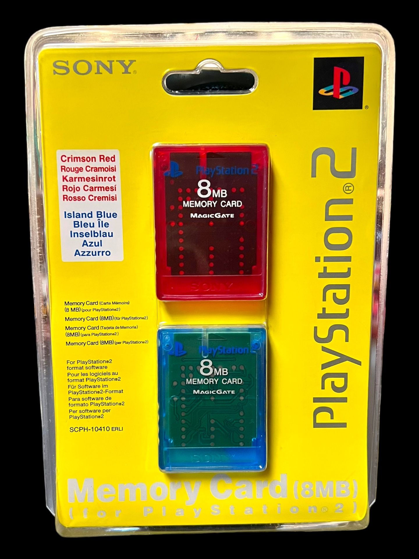 Playstation 2 Memory Card 8MB 2PK Red/Blue 