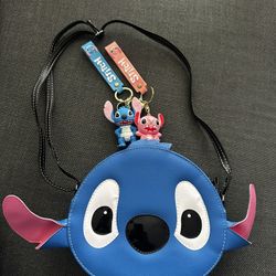 Stitch Purse and 2 Keychains 