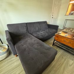 Dark Blue Sectional Futon With Storage 