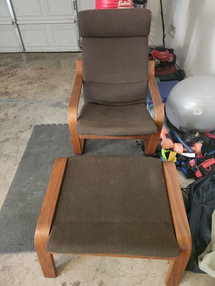 Ikea Chair And Foot Rest