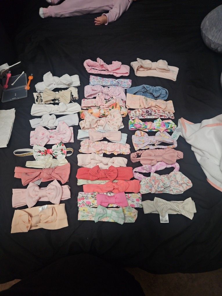 34 Baby Head Bands NEW.