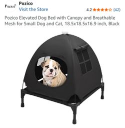 Pozico Elevated Dog Bed with Canopy