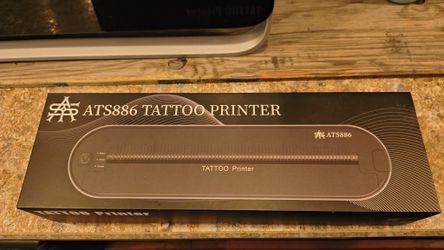 Brand new still in package ATS 886 portable Bluetooth enabled tattoo printer-paper included