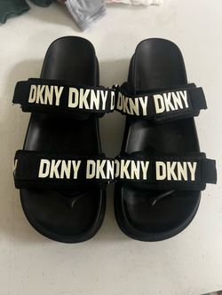 DKNY Double Strap Slide Sandals