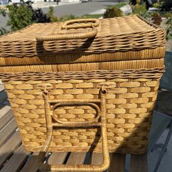 Vintage Large Picnic Basket 