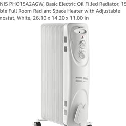 Oil Filled Heater white 