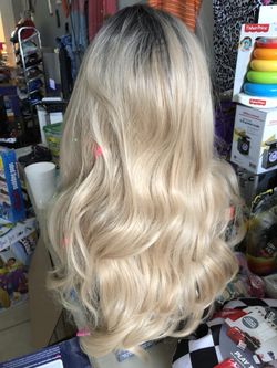 Two tone synthetic wig