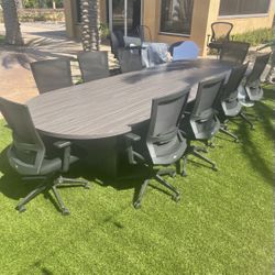 Large Conference Table With Chairs