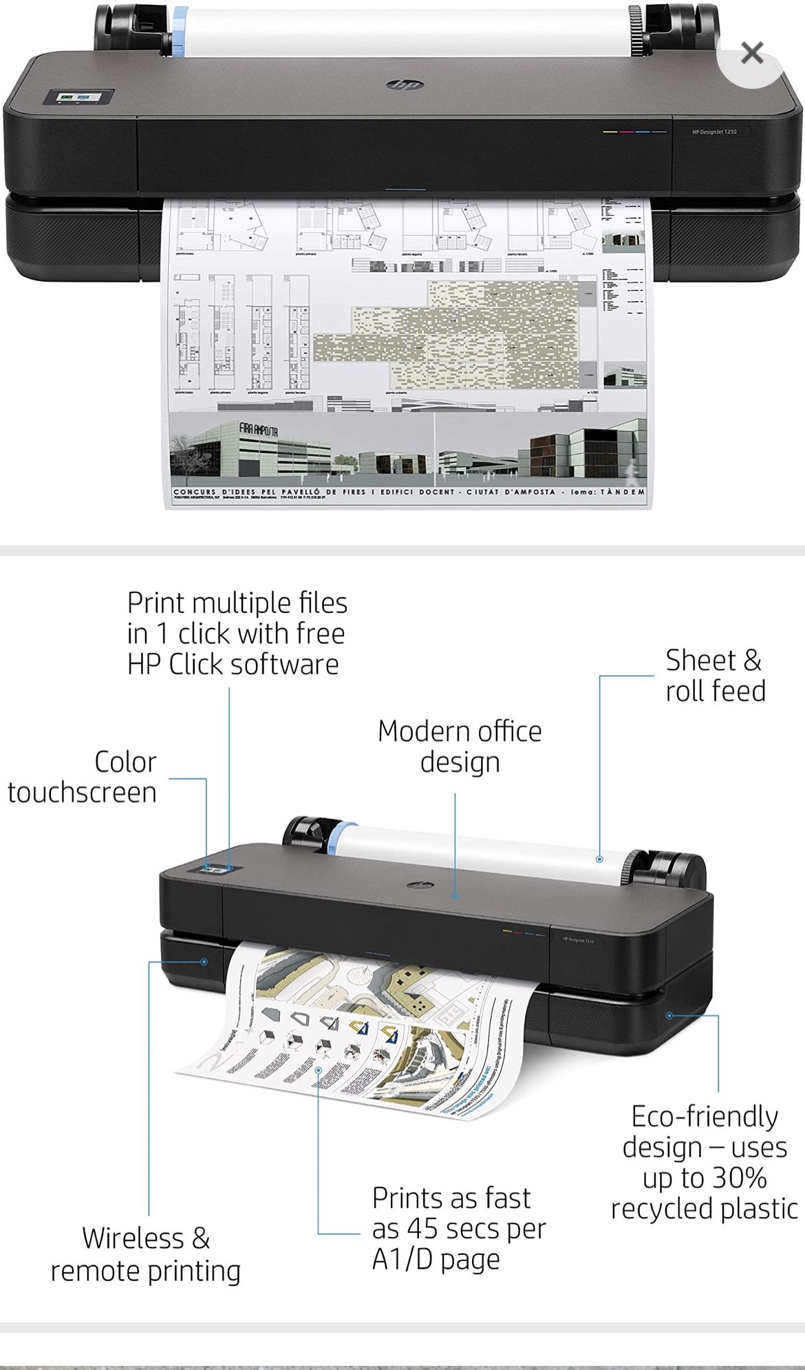 Large Format Printer HP DesignJet T210