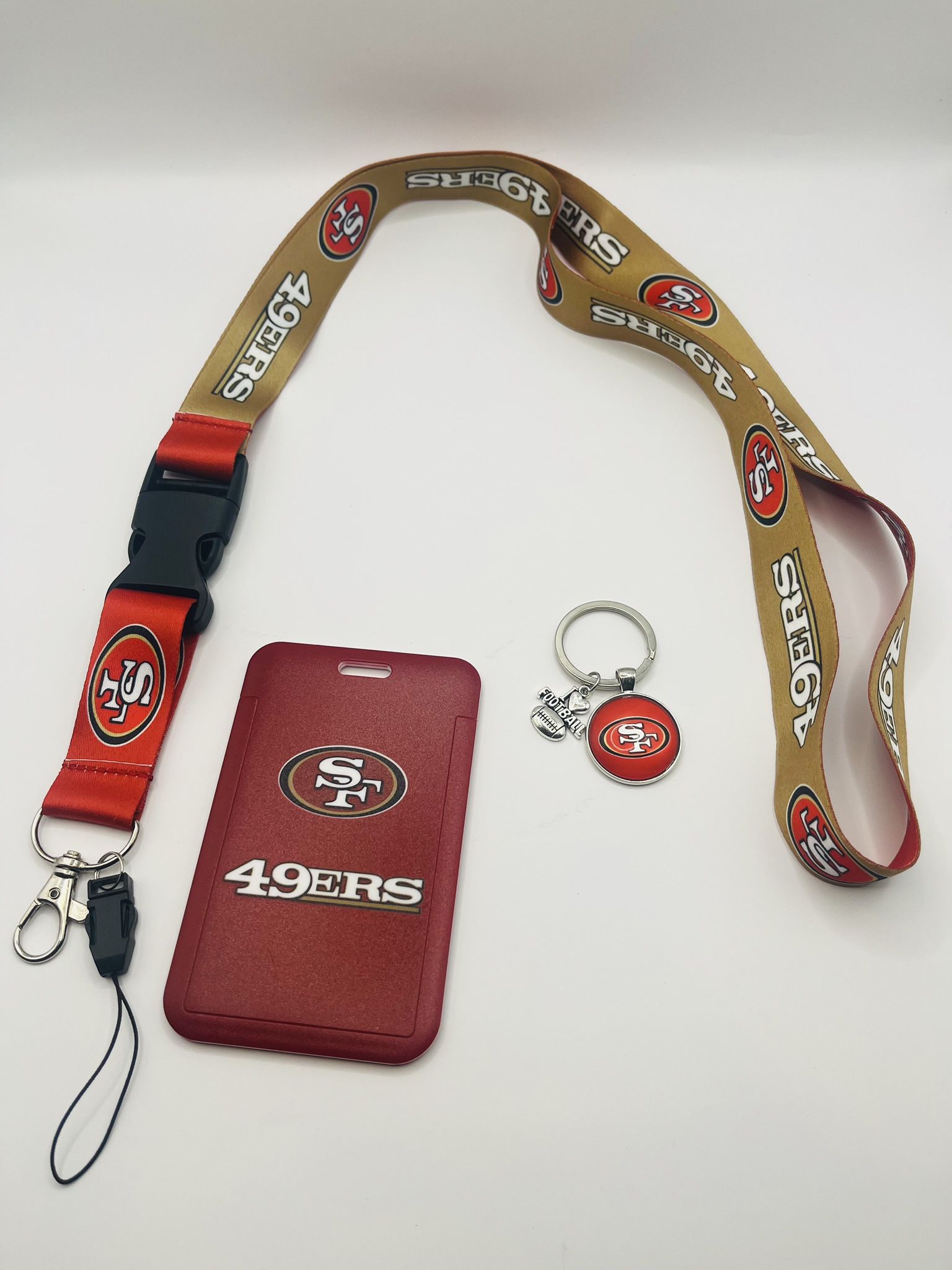 *** 49ers 3 pcs Lanyard Set ***