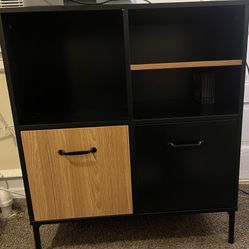file cabinet with shelf and storage space