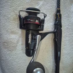 Abu Garcia Appexx 4000 Spinning Reel & New Cyclone Black Dragon Rod –