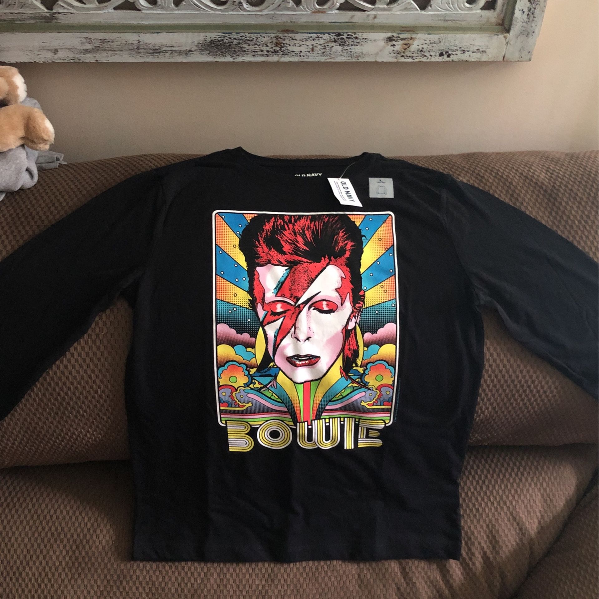 NEW ,Boys 10-12 Long Sleeve David Bowie Tee