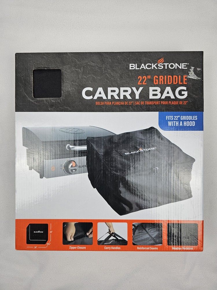 Blackstone Tabletop Griddle w/Hood Carry Bag, 5510, Portable BBQ Grill Griddle Carry Bag for Travel - 600D Heavy Duty Weather-Resistant Cover Accessor