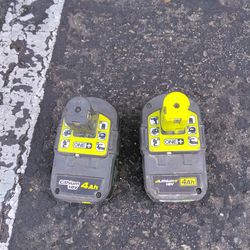 Ryobi One Plus 4ah 18 volt batteries
