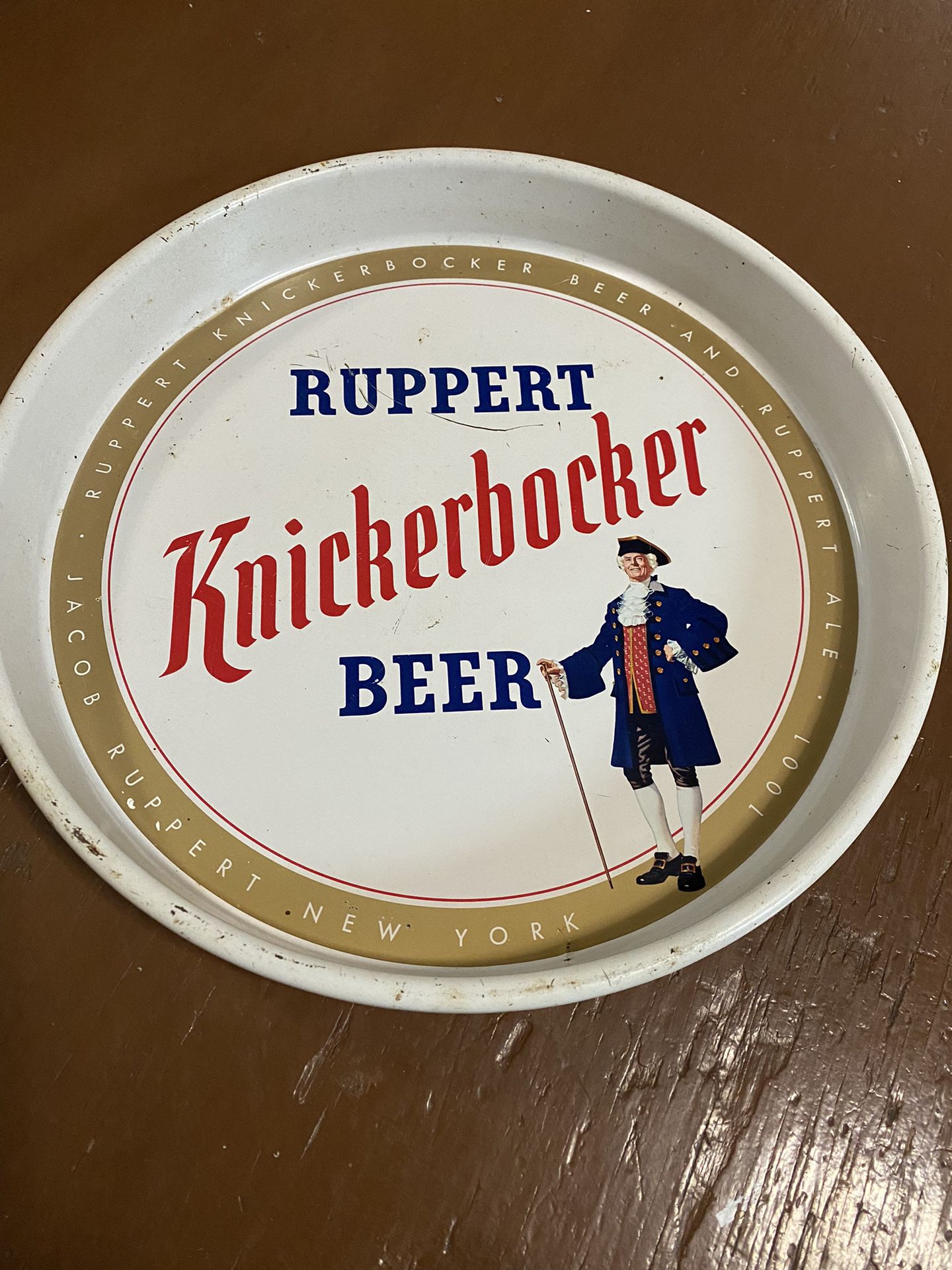 VINTAGE RUPPERT KNICKERBOCKER BEER TRAY 