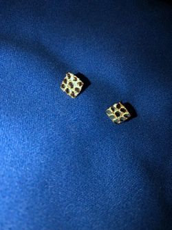 14k Gold Nugget Earrings