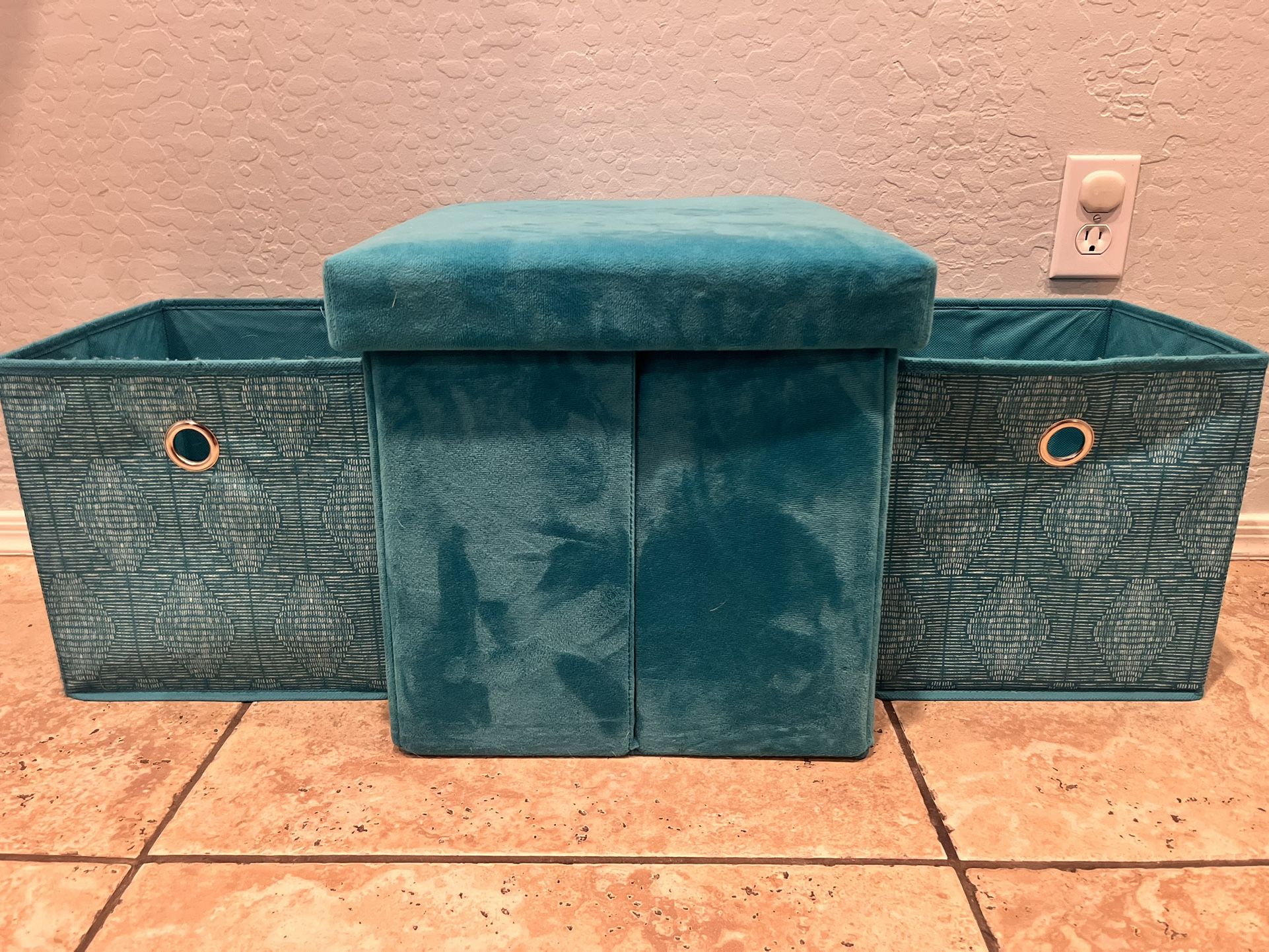 Storage cube Bins and Storage Footstool
