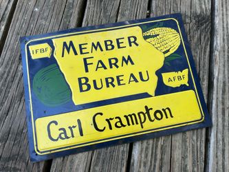 1950s Iowa Farm Member Sign