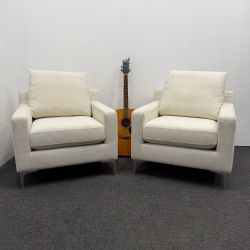 *Open Box* Sloan Petite Chair (x2) - New - Interior Define - Limestone Off White