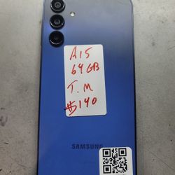 Samsung Galaxy A15 64GB, 5G  tmobile,  MetroPCS 