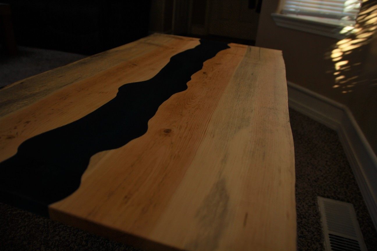 Blue pine river coffee table