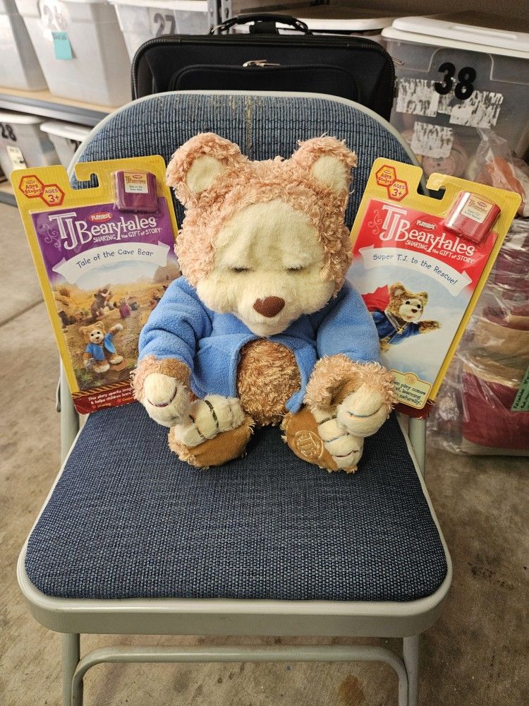 HASBRO PLAYSCHOOL T J BEARY TALES ANIMATED PLUSH BEAR
