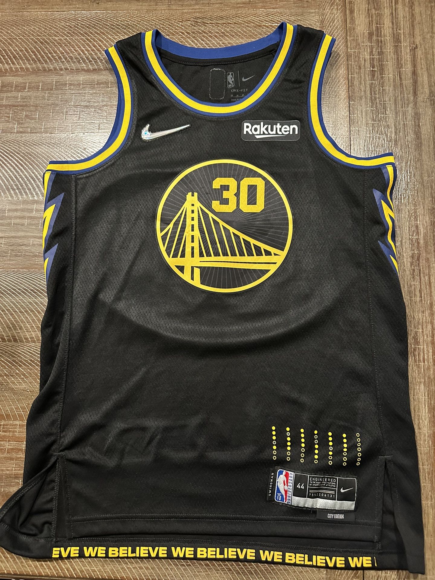 Steph Curry Nike City Mixtape Black Jersey with Rakuten Logo SUPER RARE!