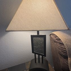 2X Rustic Modern Stone Table Lamp
