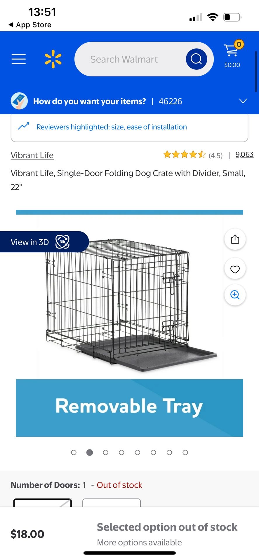 22” Single Door Kennel