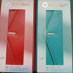 NEW ROLODEX 96 CAPACITY BUSINESS CARD BOOK WITH NOTE PAD