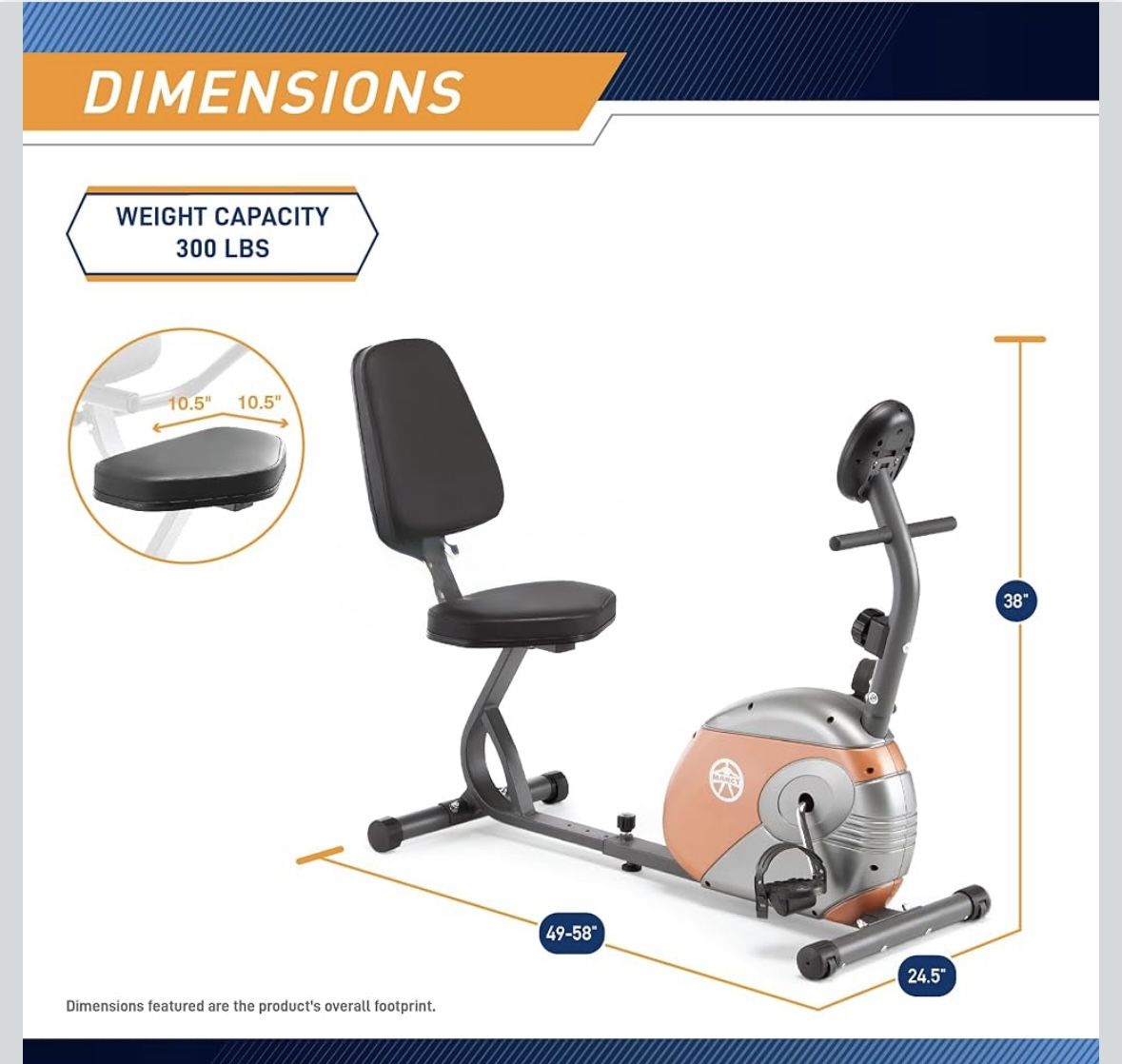 Marcy Home Fitness Personal Exercise Bike with Adjustable Magnetic Resistance for Cardio Workout and Cycle Training