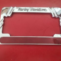 Chrome Harley Davidson License Plate Frame 